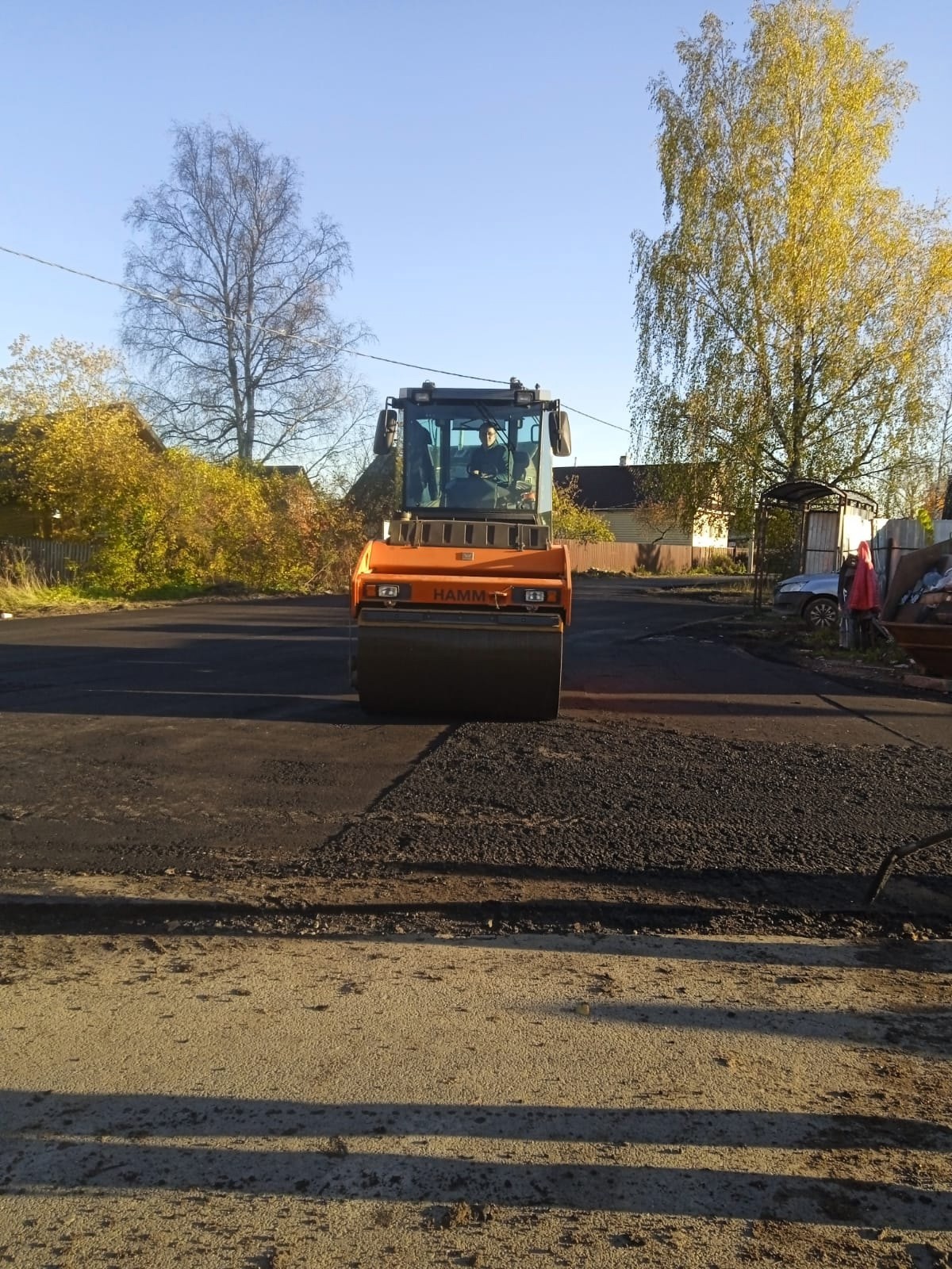 Ремонт автомобильной дороги в д.Корпово.